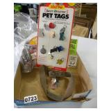 Vintage Dog Tag Display and Tags