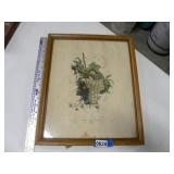 Old Grape Picture and Frame Print