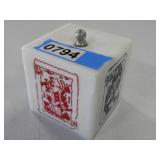 Vintage Playing Card Milk Glass Lamp Shade