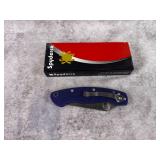 Spyderco Military Knife Dark Blue G-10