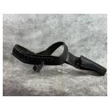 Vintage Leather Bandoleer Belt with Holster