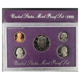 Lot, (5) 1988 U.S Mint Proof Set