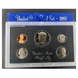 Lot, (5) 1983 U.S Mint Proof Set Coins