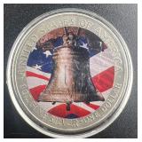 Painted Walking Liberty 2003 1oz Silver $1 Dollar
