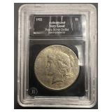 Very Rare Graded 1922-S Peace Silver Dollar