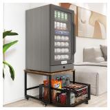 PUNCIA 19.7x23.6in Mini Fridge Stand with Large