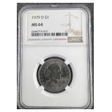 1979 D Dollar Susan B. Anthony NGC MS-64