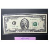 1976 $2 Dollar Bill Low Serial Numbers - Excellent