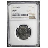 1979 D Dollar Susan B. Anthony NGC MS-64