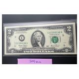 1976 $2 Dollar Bill Low Serial Numbers - Excellent