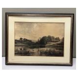 Rare Vintage 26.5in x 20.5in Painting