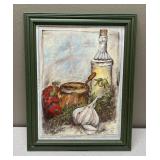 1994 Ole West Red Pepper and Garlic Painting