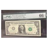 2013 Federal Reserve Note UNC PMG Graded 66