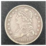 1831 Capped Bust Silver Quarter Nearly UNC