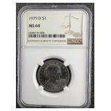 1979 D Dollar Susan B. Anthony NGC MS-64