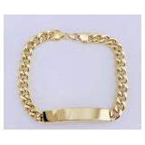 18K Gold Figaro ID Bracelet 7.49grm