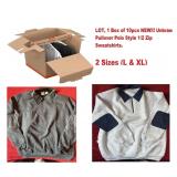 LOT, (1 box/10pcs) NEW Unbranded Pullover - L & XL
