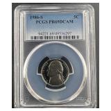 1986-S Jefferson Nickel PCGS PR69 DCAM