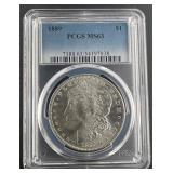 1889 Morgan Silver Dollar PCGS MS63