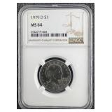 1979 D Dollar Susan B. Anthony NGC MS-64