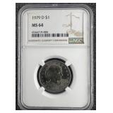 1979 D Dollar Susan B. Anthony NGC MS-64