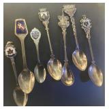 Lot (7) Vintage Decorative Souvenir Spoons