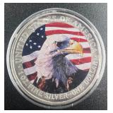 Painted Walking Liberty 2004 1oz Silver $1 Dollar