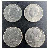 (4) x 1980ï¿½s Kennedy Half Dollar Mint