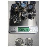 LOT, APPROX 106 COINS -NICKELS & KENNEDY HALF DOL