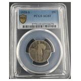 1928-S Standing Liberty Quarter PCGS AG03
