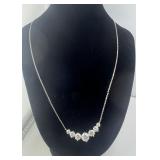 18k Diamonds Necklace with 7 stones pendant