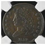 Vintage 1832 NGC Graded Classic Head Half Cent
