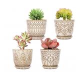 Gepege Succulent Pots 4 Inch Small InC