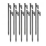 12 Pack Tent Stakes Heavy Duty Metal T
