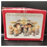 8-PC Wood Look Nativity Set (2