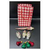 Lot (8) Miniature Glass Ornaments W/Bag (4