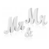 Berlune Mr and Mr Sign for Wedding Tab