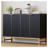 Luoxiao Black Buffet Sideboard Cabinet