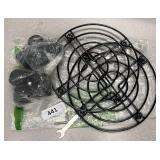 Black Metal Plant Caddy with WheelsHe