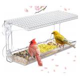 SUNALLY Window Bird Feeder for Outdoor