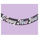 xo, Fetti Happy New Year Banner with birid