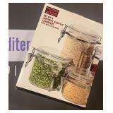 LOT (4) AIRTIGHT ACRYLIC CANISTERS W/S