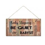 Baby Sleeping Be Quiet or Babysit Farm