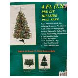 4 ft Pre-Lit Hillside Pine Tree-artificial (2