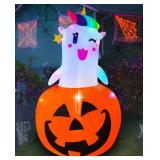 SEASONBLOW 6 Ft Halloween Inflatable CWhit