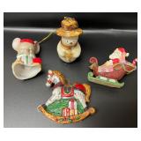 Lot (4) Vintage Porcelain Ornaments (4