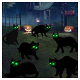 TISTON 6 Pcs Black Cat Halloween DecorBlac