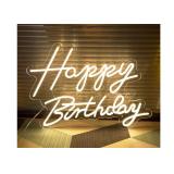 Happy Birthday Neon Sign for Wall Deco