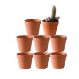 4.6 Inch Terracotta Clay Pots Pack ofT