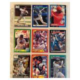 SHEET OF 9 HOF BASEBALL STAR CARDS